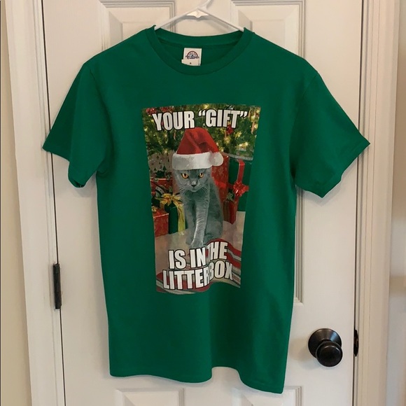 Christmas cat t shirt - Picture 2 of 4